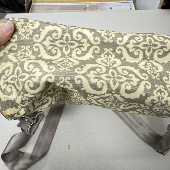 Petunia Pickle Bottom Diaper Bag Backpack Floral Pattern, Grey White Yellow - Picture 6 of 10